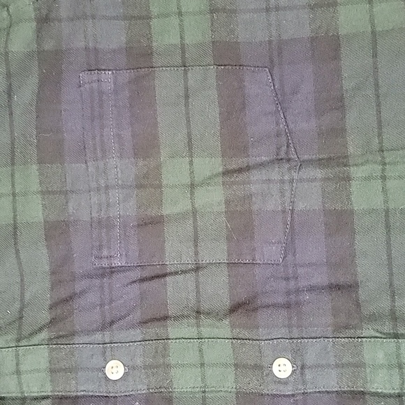 Men's GAP Standard Fit Long Sleeve Shirt, Blue/Green Plaid, Extra Large, NWT - Picture 3 of 7